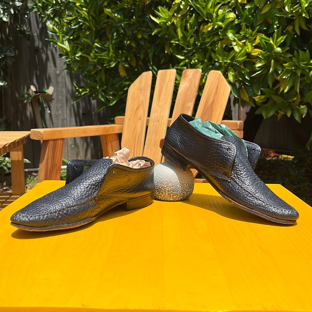 Original Chukka Navy Pebbled Leather Filippo Verde
